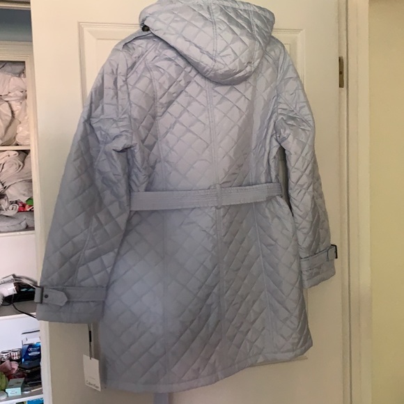 NWT Calvin Klein Blue Quilted Jacket Sz L - Picture 2 of 4
